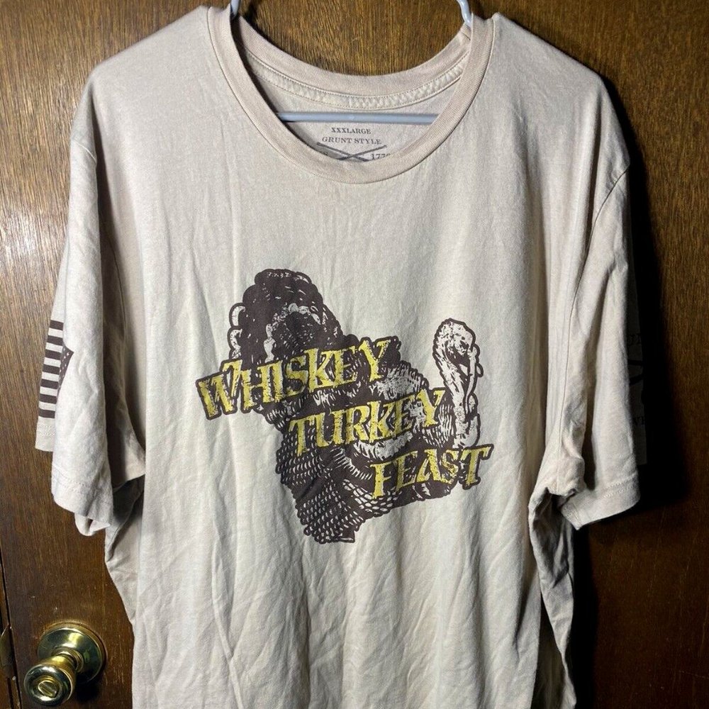 Grunt Style T Shirt Men's Whiskey Turkey Feast 3XL